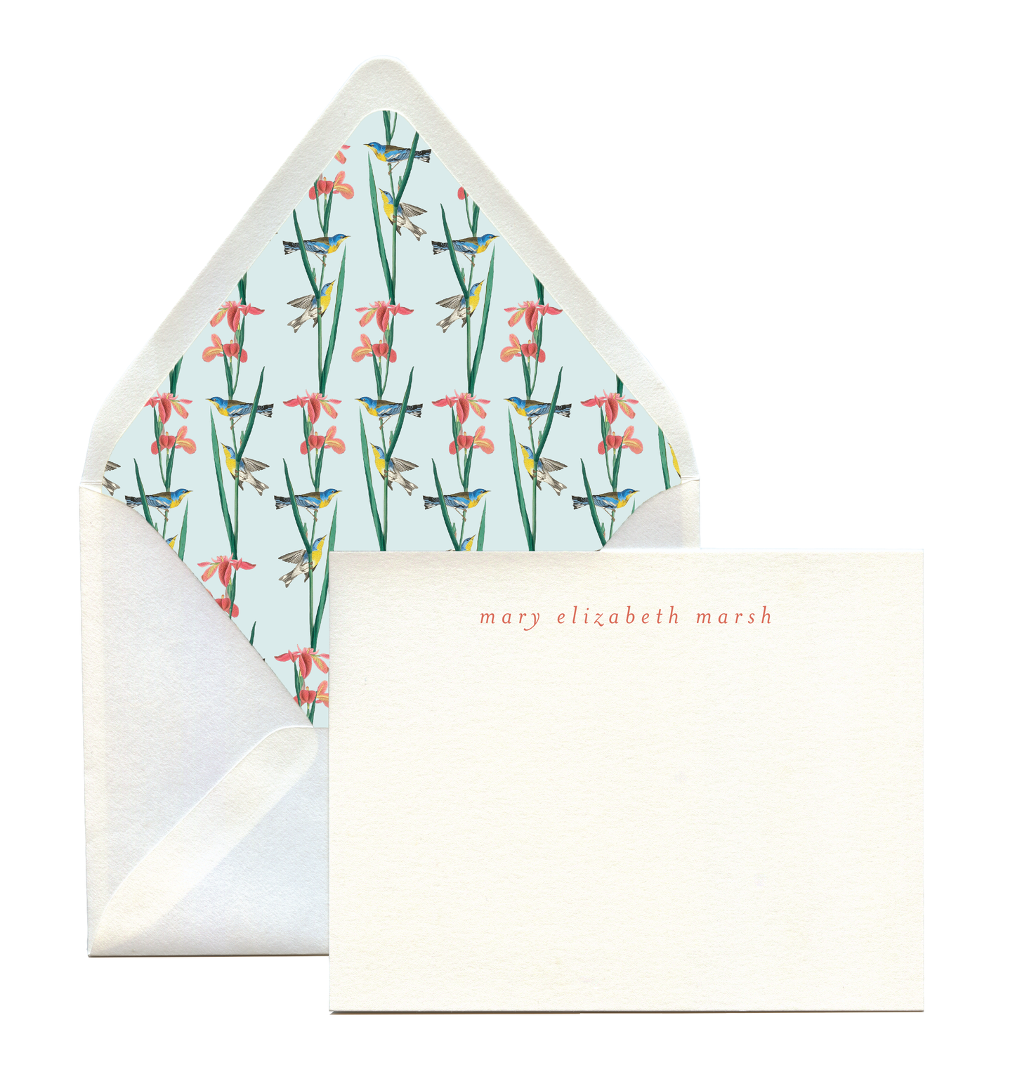 Birds & Iris Personalized Stationery