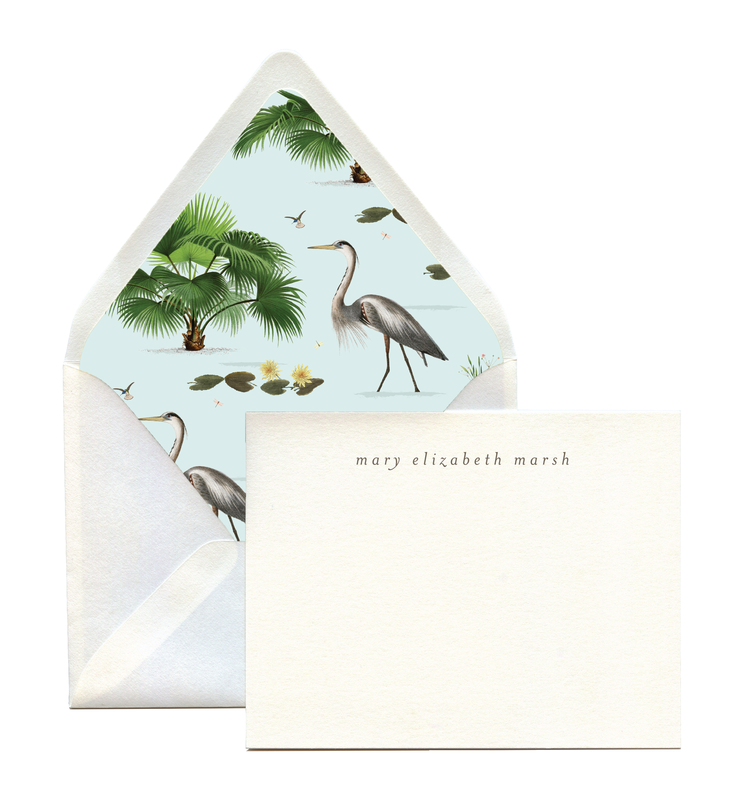 Palm & Heron Personalized Stationery