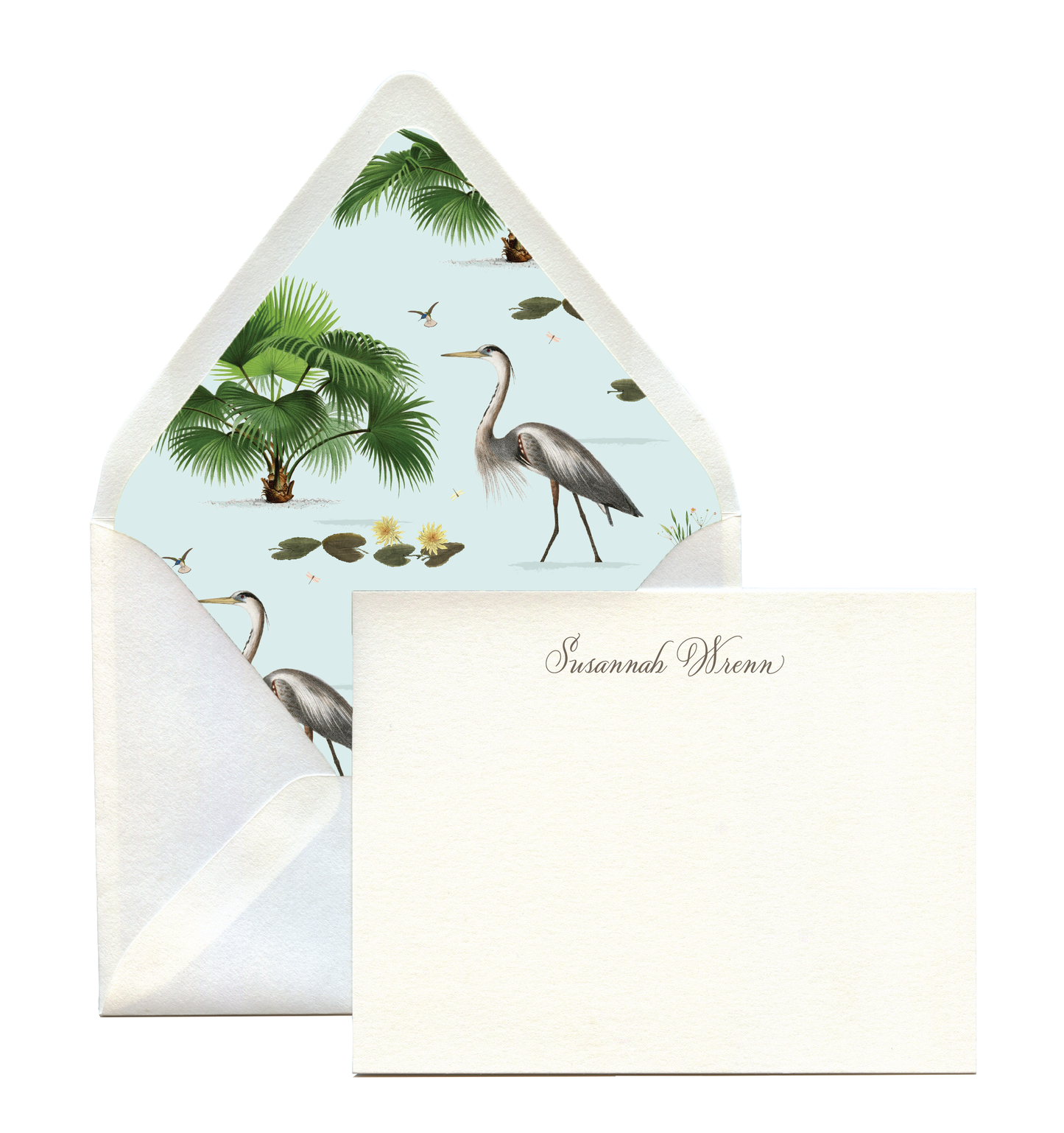 Palm & Heron Personalized Stationery